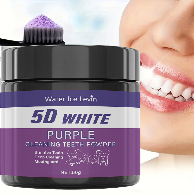 Teeth Whitening With Baking Soda - 5D weißes Zahnpulver. Purple Mint Fresh
