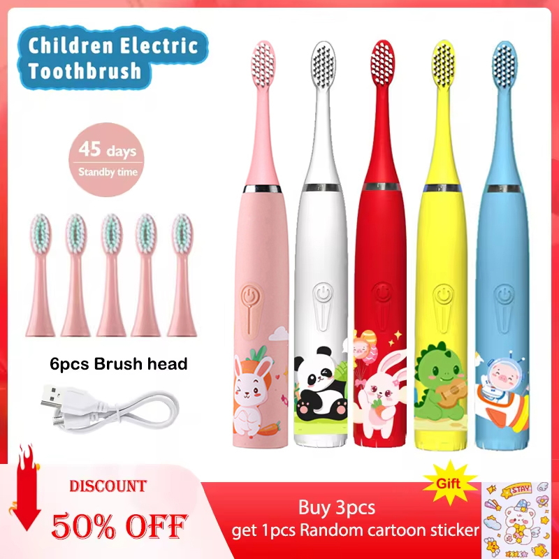 Teeth Whitening Toothbrush - Elektrische Schallzahnbürste, IPX7 wasserdicht, mit Ersatzköpfen,