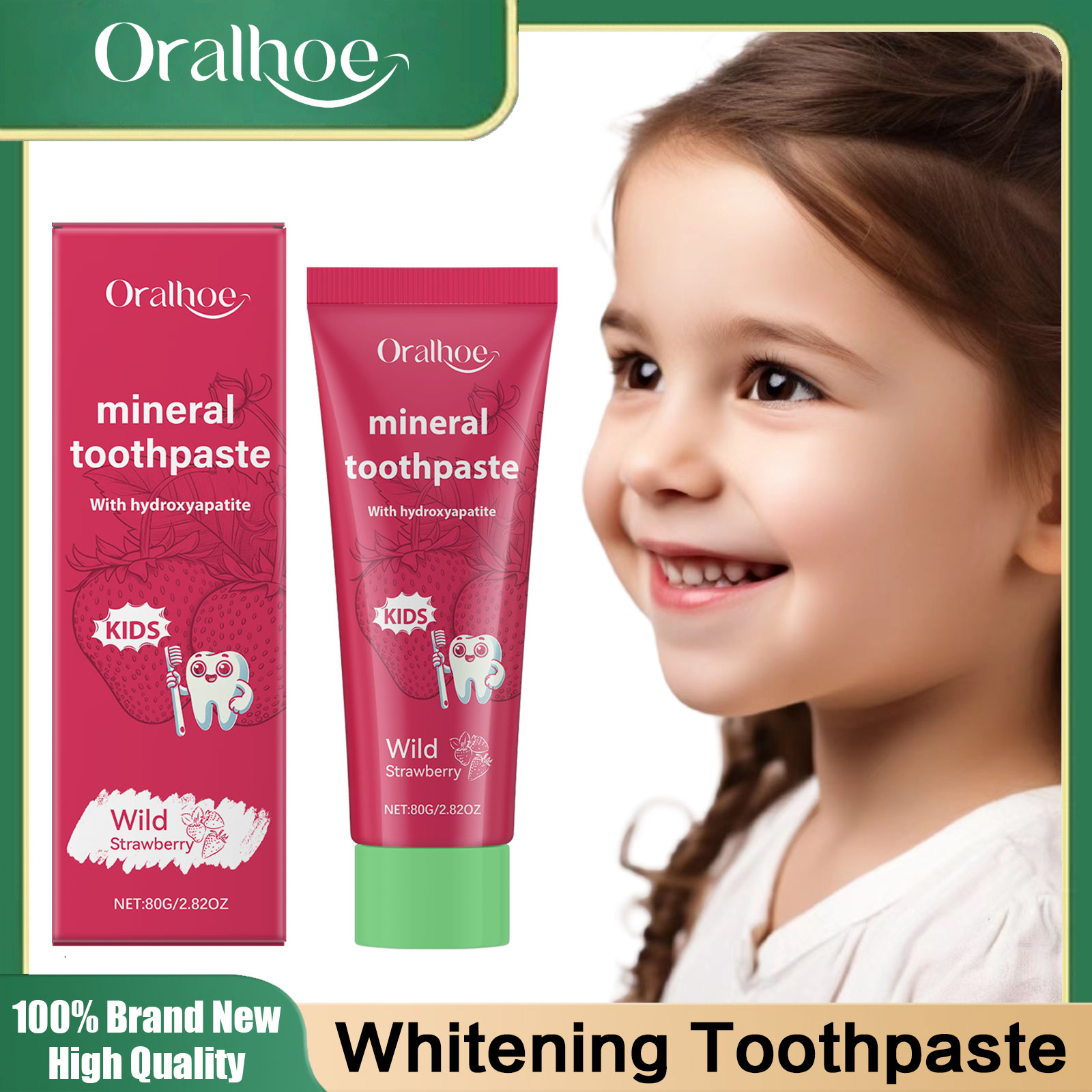 Teeth Whitening Natural - Anti-Hohlraum-Zahnpasta für Kinder, Linderung von Zahnschmerzen,