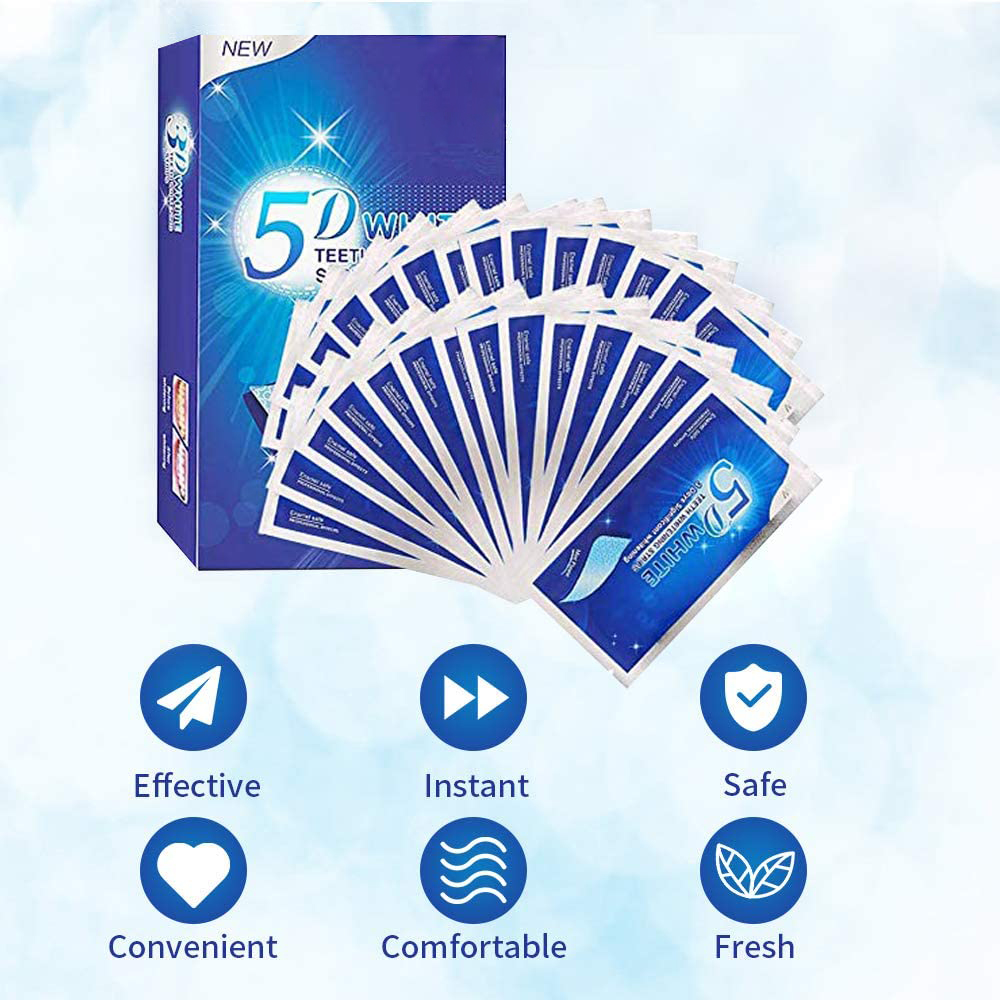 5D Weiße Zahnweißstreifen, Auf – Teeth Whitening Gel Refills Bewertung und Preis