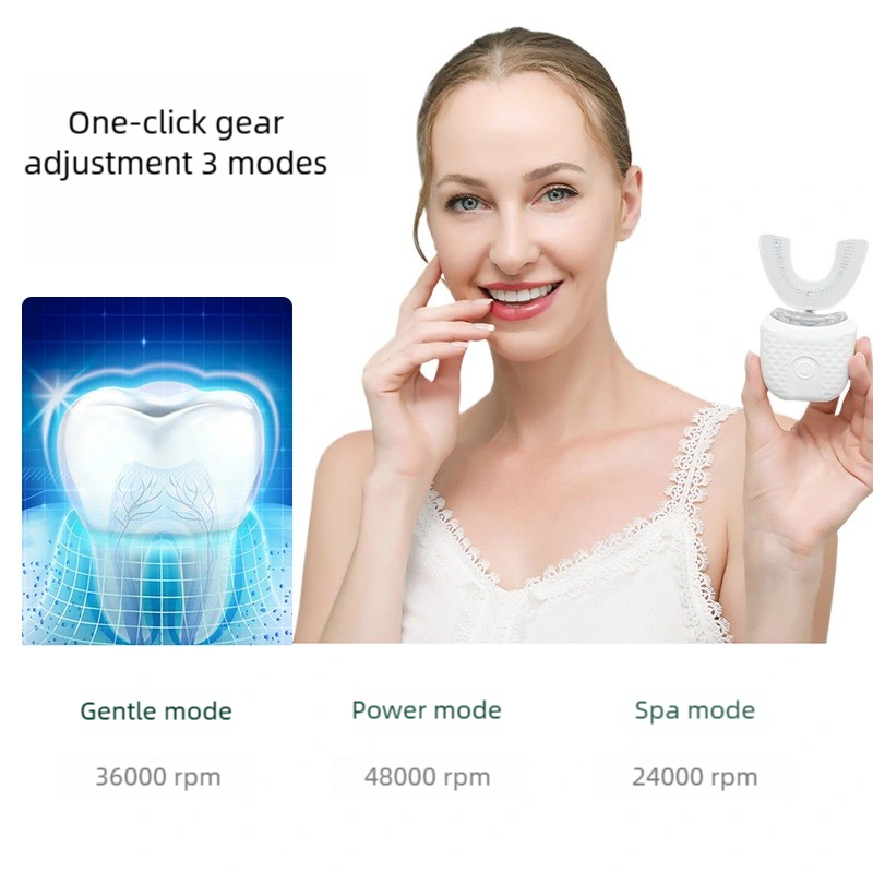 Tragbare U-förmige elektrische – Teeth Whitening Toothbrush Bewertung und Preis