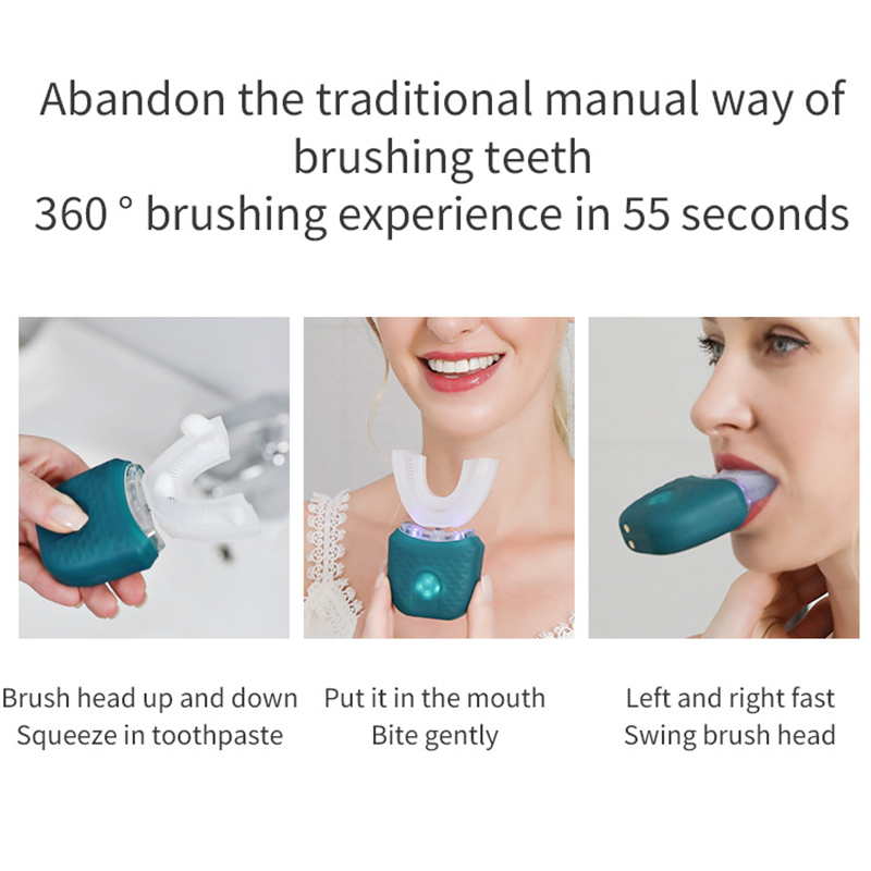 Tragbare U-förmige elektrische – Teeth Whitening Toothbrush Bewertung und Preis